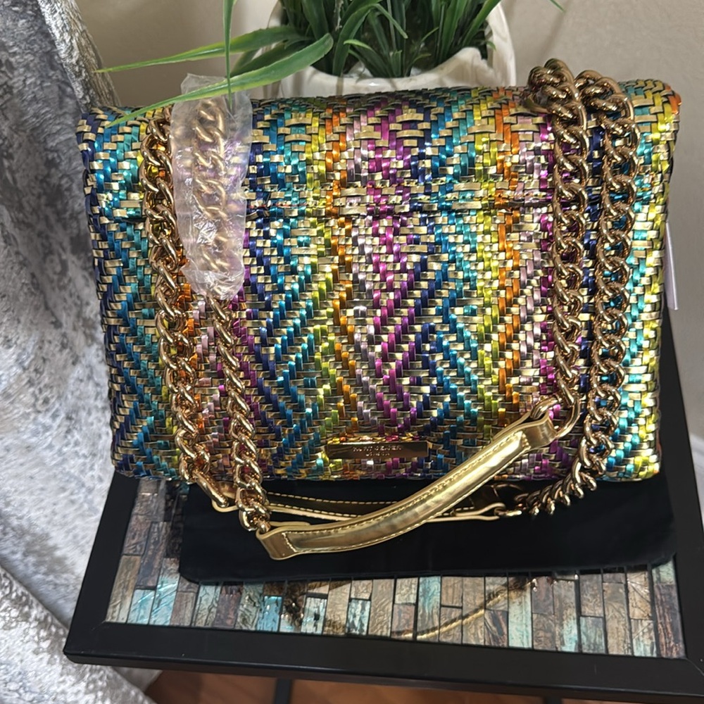 🍇🍇🍇HOST PEAK Kensington Woven Faux Leather Convertible Shoulder Bag🍇🍇🍇 - Picture 11 of 17